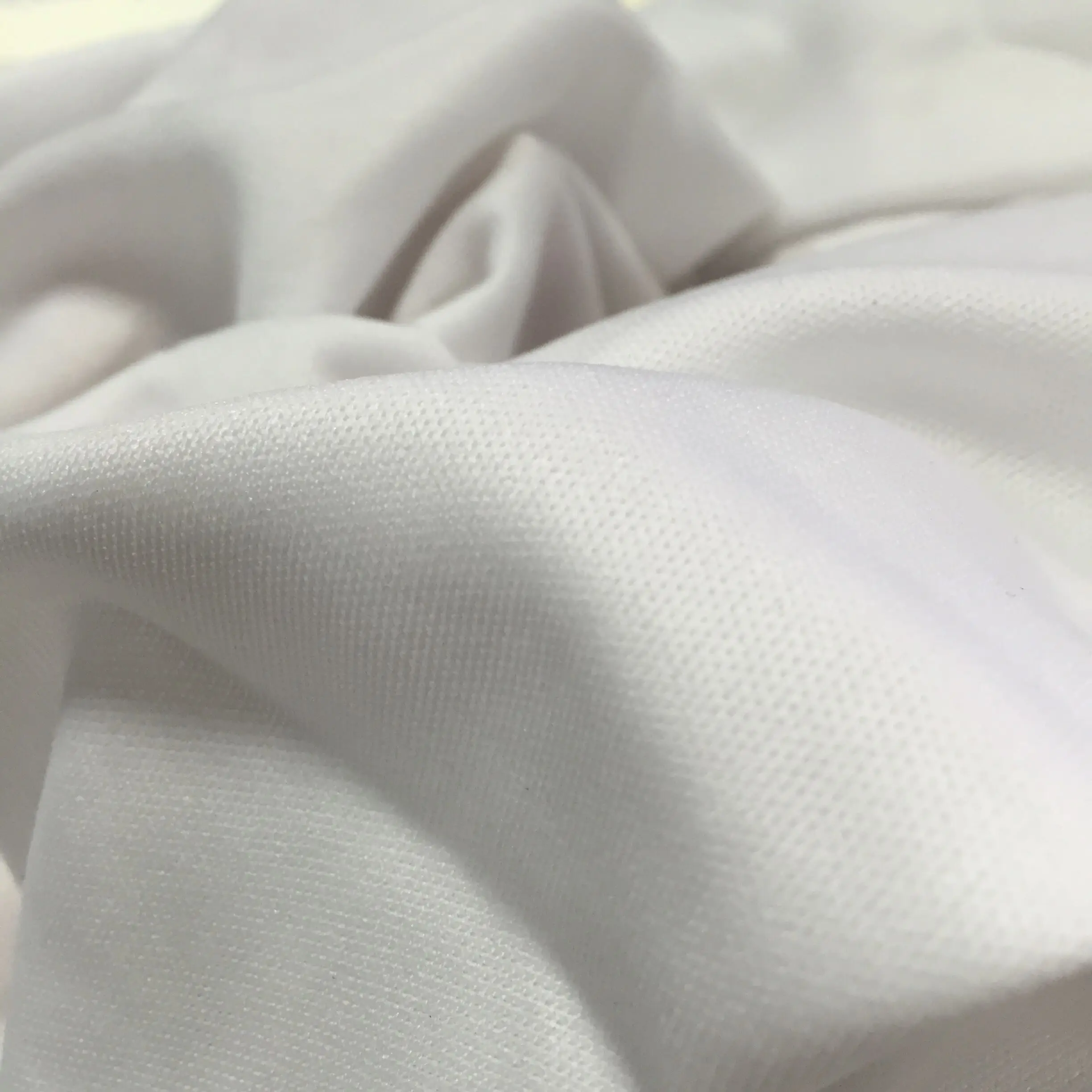 Прямая продажа с фабрики, в наличии, белая рекламная футболка из полиэстера 120 г, Мужская футболка, футболка унисекс