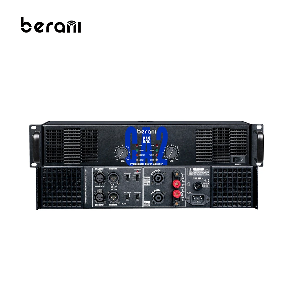 Berani CA2 Best Price 2U 200W*2  Class AB Power Audio Amplifier