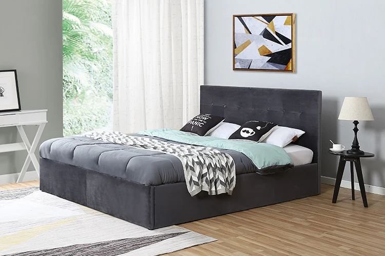 Willsoon furniture 1274G space saving home furniture leather bed furniture lift up storage queen bed