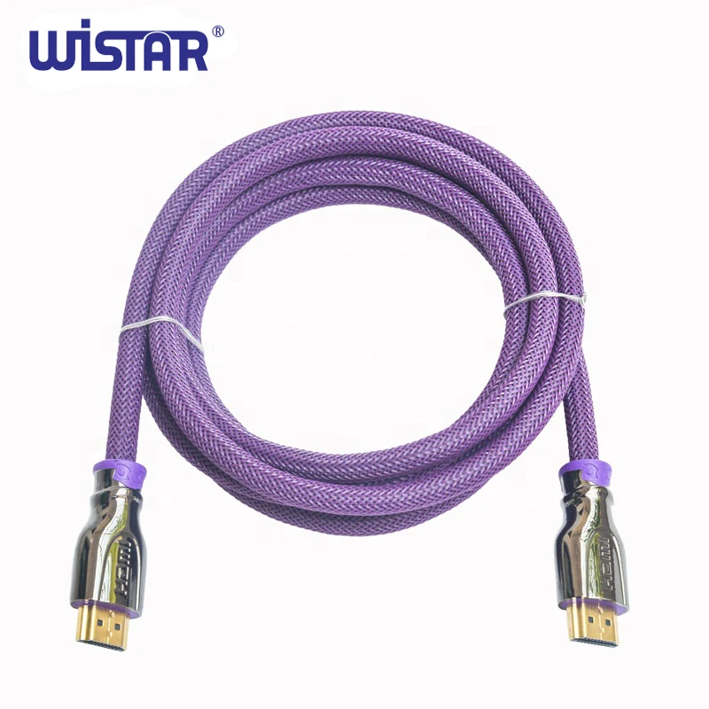 WISTAR HDMI Cable 4K Nylon Braided High Speed Gold HDMI Cord 18Gbps 4K 60HZ Ethernet Support Compatible for UHD TV Monitor