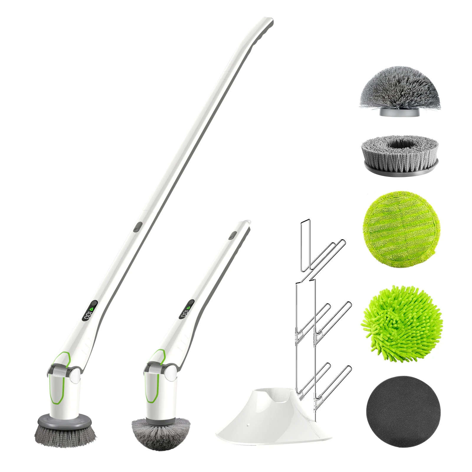 2021 upgraded spin scrubber electric rotary mop bathroom scrubbers QXJ100 with 6 multi-purpose brush heads  pass KC,CE,FCC