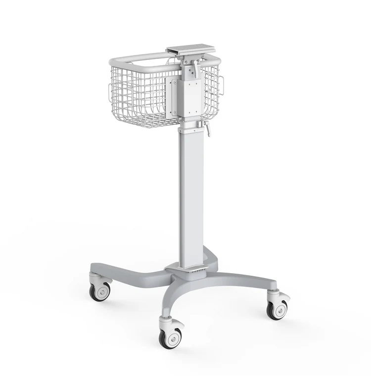 
China Wholesale Market Agent Laptop Cart On Wheels Adjustable Height Medicine Trolley For Hospital Use Movable Tablet Cart 