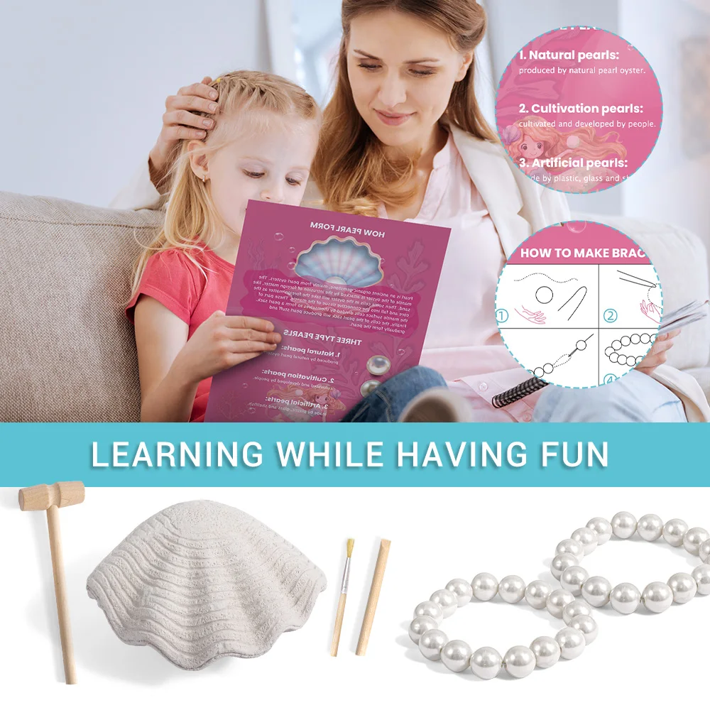 cpc kid educational toy exquist gift learning have fun pearl bracelet making girl dig toy pearl dig kit
