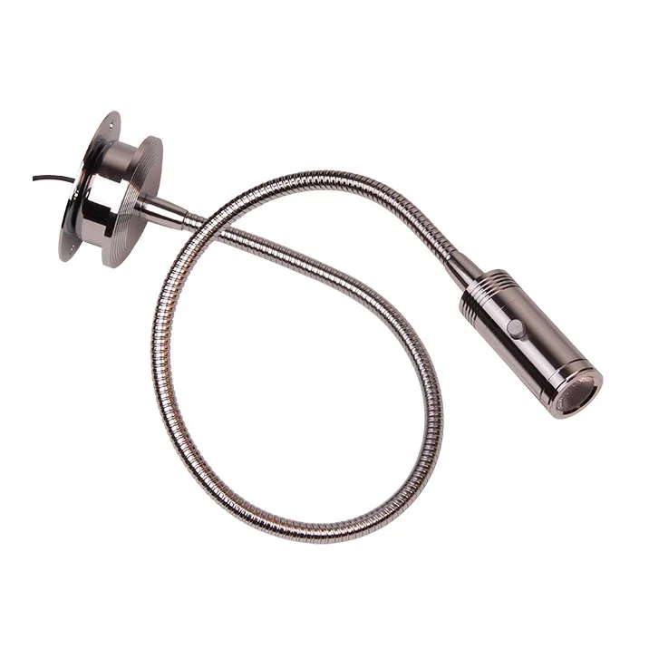 Hot Sell Metal Flexible Arm Adjustable Bedside Reading Lamps Gooseneck Reading Light Bed Above 12v Reading Light