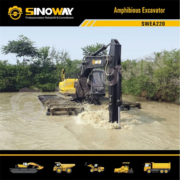 Professional factory new swamp buggy amphibious excavator with big float operating weight 30000kg bucket capacity 1 cbm