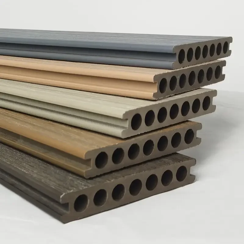 AOLONG Diy Deck Tiles Wpc Outdoor Flooring Cheap Price Chocolate And Reddish Brown Hollow Decking 300 X 300 WPC Decking