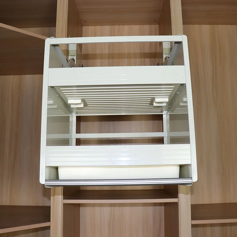 elevator basket high cabinet hanging basket pantry organizer pull down shelf rack