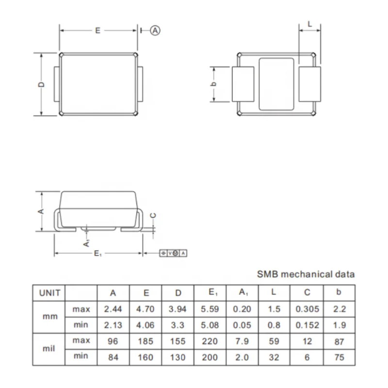 Диод Шоттки SS24B SMB SS24 DO-214AA 2A 40V Товары в наличии
