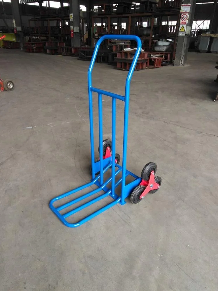 USA hot 6 wheels Three-wheel stair climbing hand portable shopping cart folding small handy cart luggage trolley