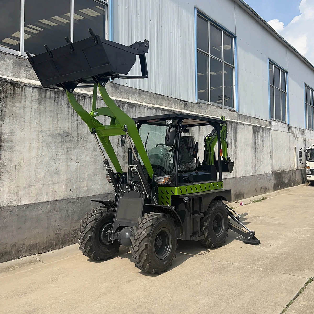 skid steer bucket 72 Mini Loader stand on skid steer loader cement mixer