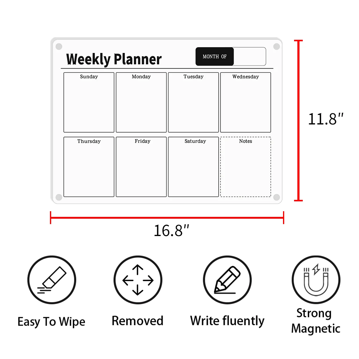 Custom Print Calendar Acrylic Dry Erase Board Customized Picture Calendar