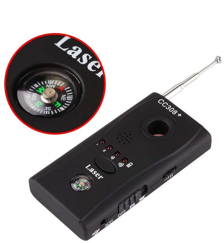 CC308+ Mini Anti Spy RF Signal Radio Frequency Detector Hidden Camera Laser Lens GSM Device Finder Detector