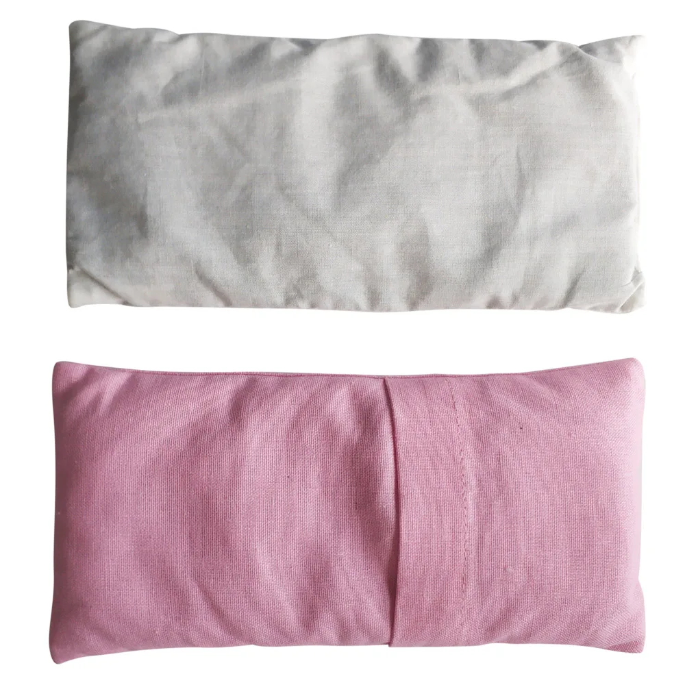 Microwavable Weighted Yoga Eye Pillow with Flaxseed and Lavender for Relaxing