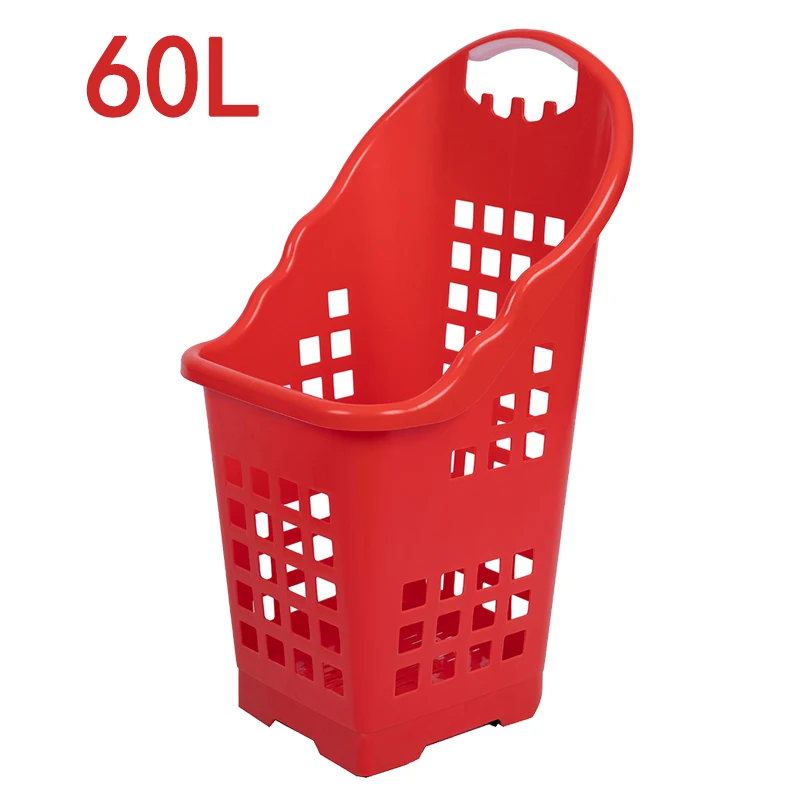 Hot Sale High Quality Products Plastic Rolling Shopping Basket Cart Trolley