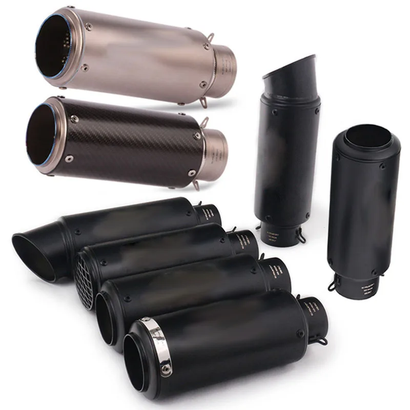 51 мм 60 Впускной выхлопной глушитель для мотоцикла из углеродного волокна нержавеющая универсальная мотоциклетная круглая выхлопная