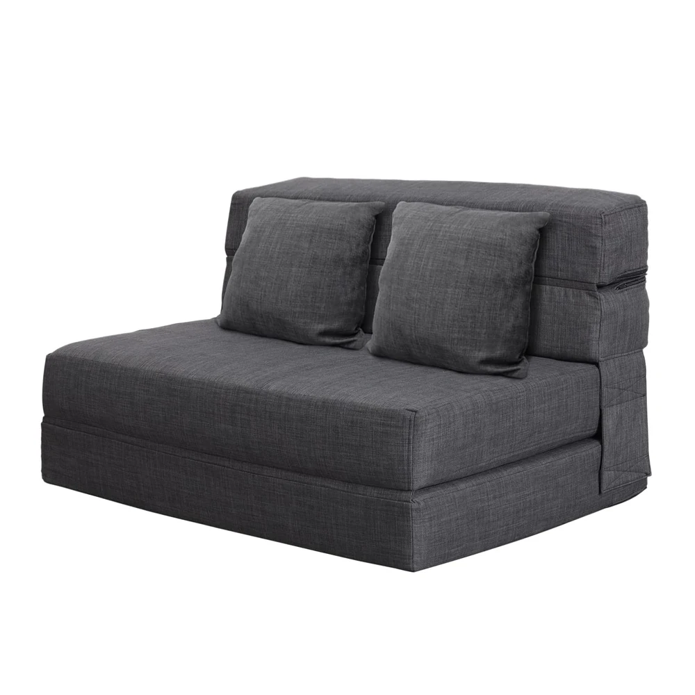 Modern Design Foldable Sofa Bed with Massage Feature Soft Fabric Cover Memory Foam Mattress for Home & School Bedroom Furniture