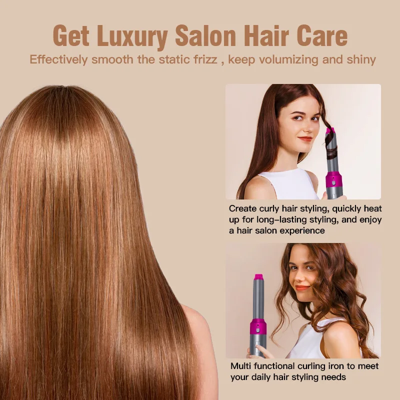 Airstyler 5 в 1 инструменты для укладки волос электрический одношаговый стайлер фен и объемный распылитель щетка горячего воздуха