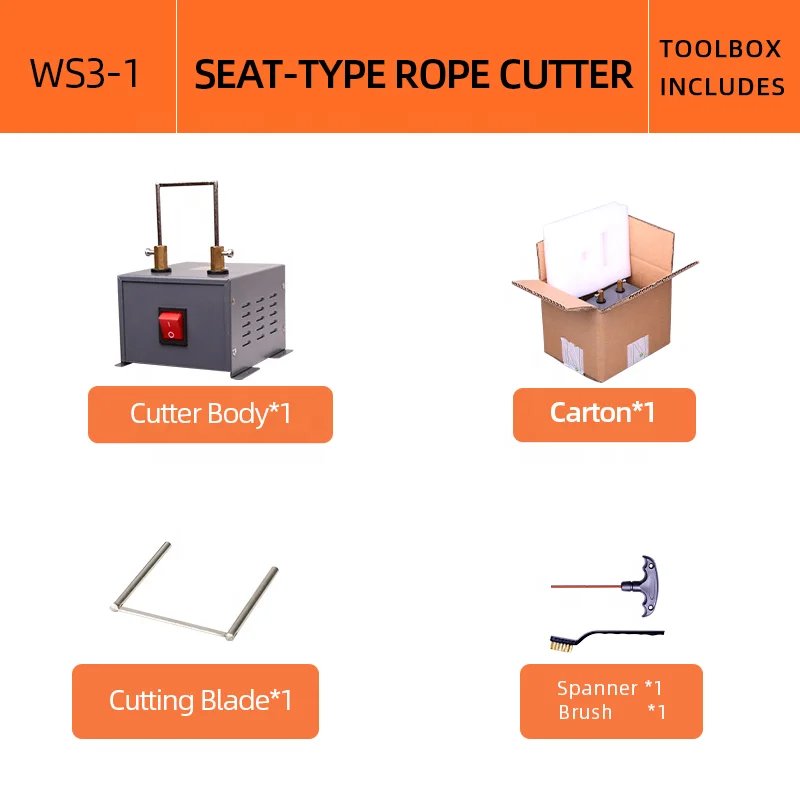 RONGTER Promotional High Quality Electric Heating Hot Knife Ribbon Cutting Machine 35W Seat-type Rope Cutter