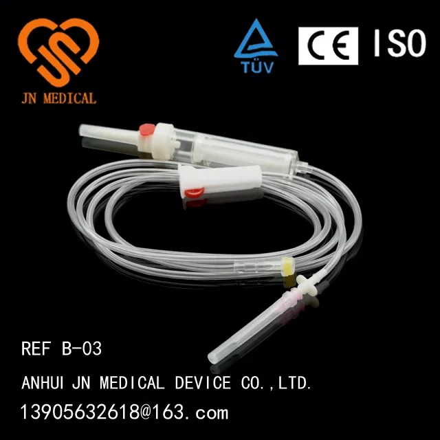 
Disposable Blood Transfusion Set with Blood Filter Needle 18g 