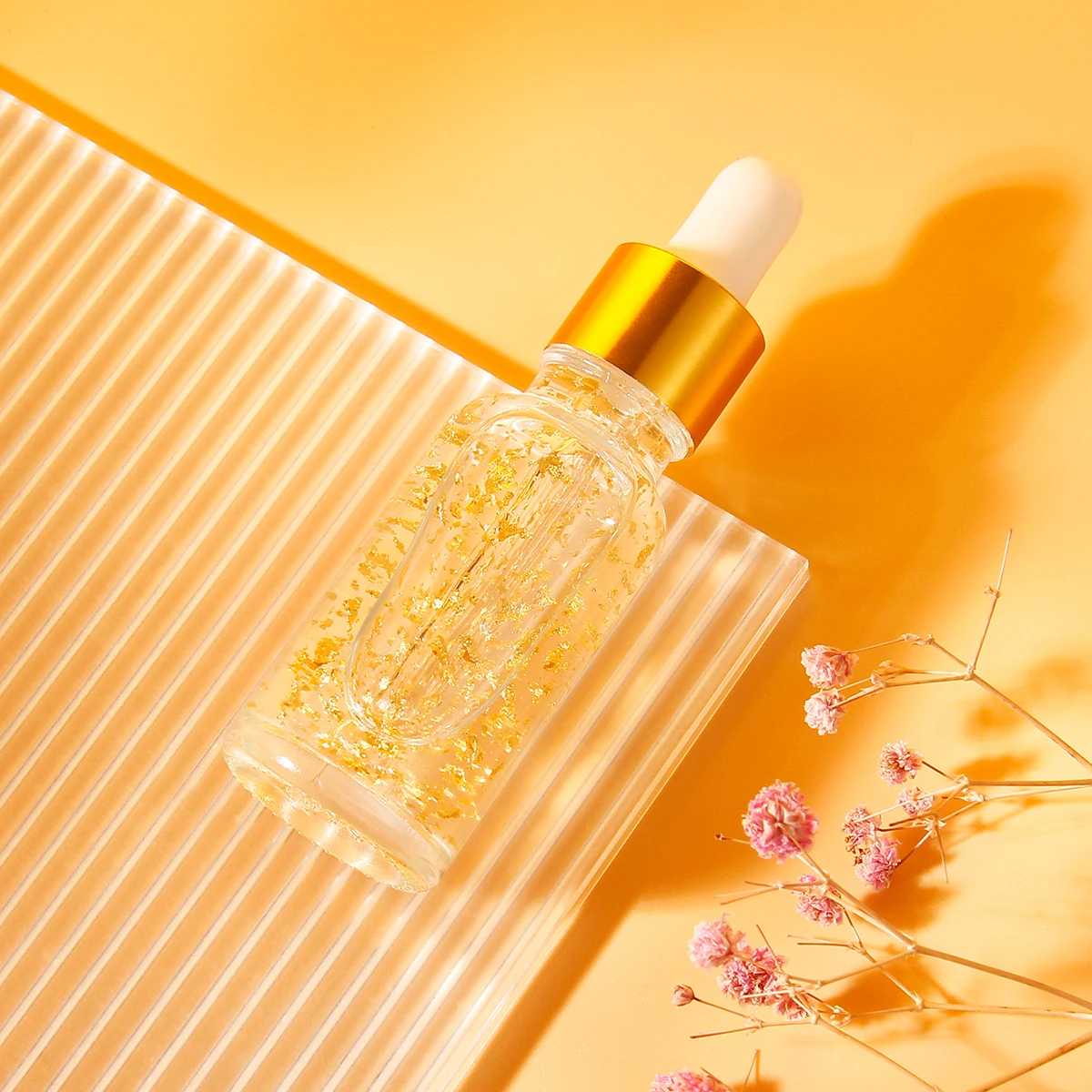 OEM Facial Vitamin C Fades Fine Lines Essence Face Serum Hyaluronic Acid Aging Anti Wrinkle Collagen Nicotinamide 24K Gold Serum