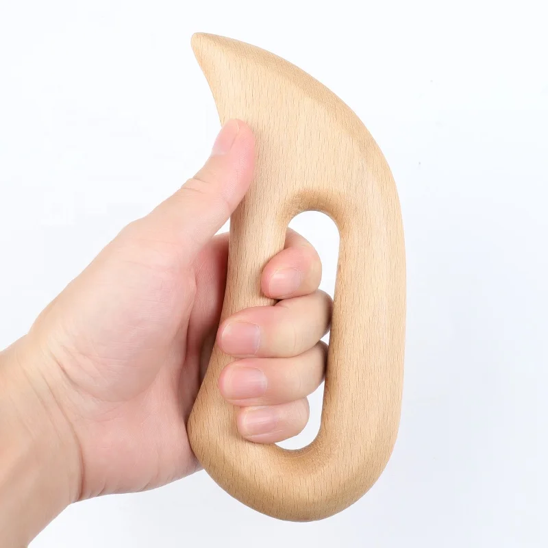Popular natural wood guasha massage tool home spa acupuncture therapy