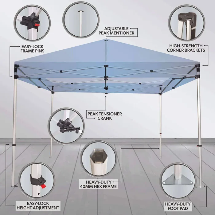 High Quality 10*10ft Fold Easy Pop Up Folding Waterproof Outdoor Canopy Tent For Event Trade Show Canopy Advertising Tent