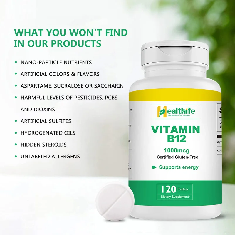 OEM Private Label Methylcobalamin Cyanocobalamin Vitamin B12 Tablets