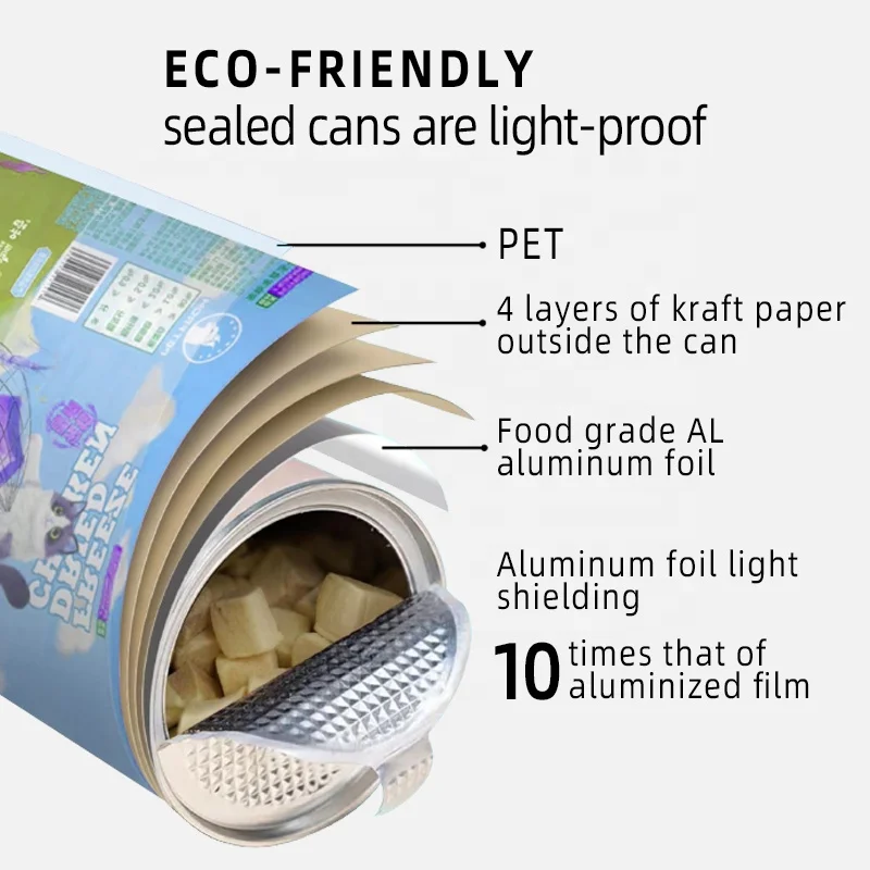 Food Grade Paper Can Packing Customized Paper Tube For Nuts Snacks Dried Fruit Food Packaging Can Peanut Cylinder Packaging Box