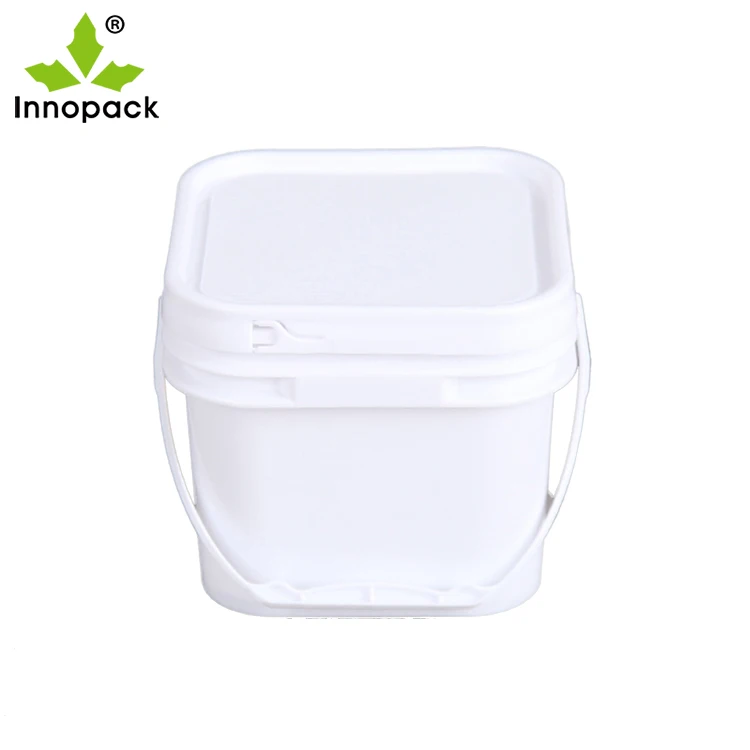 High quality Multi-purpose Heavy duty 20L short square rectangular plastic bucket with lids for nails