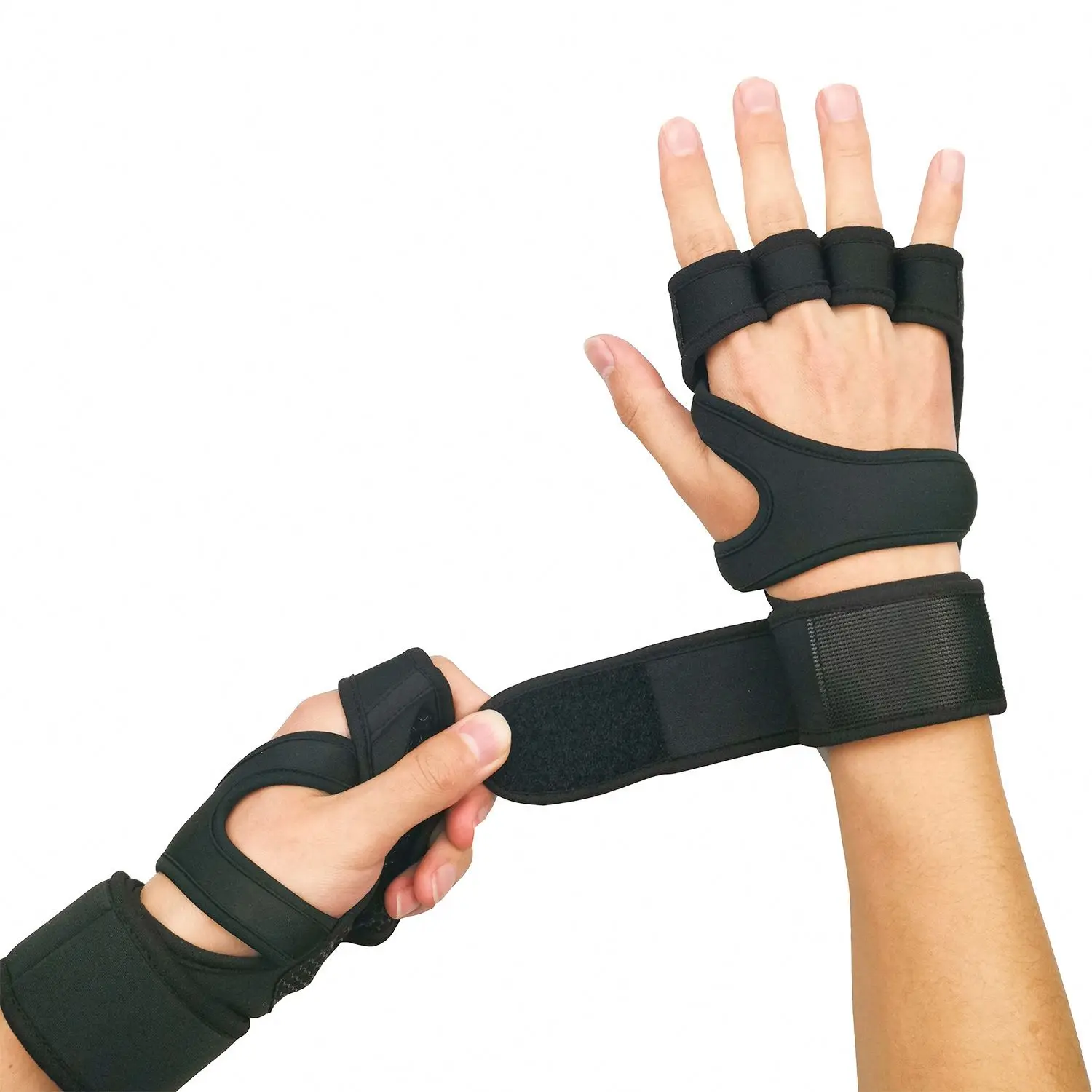 High Quality Custom Logo Ventilated Workout Fitness Weight Lifting Gym Gloves With Wrist