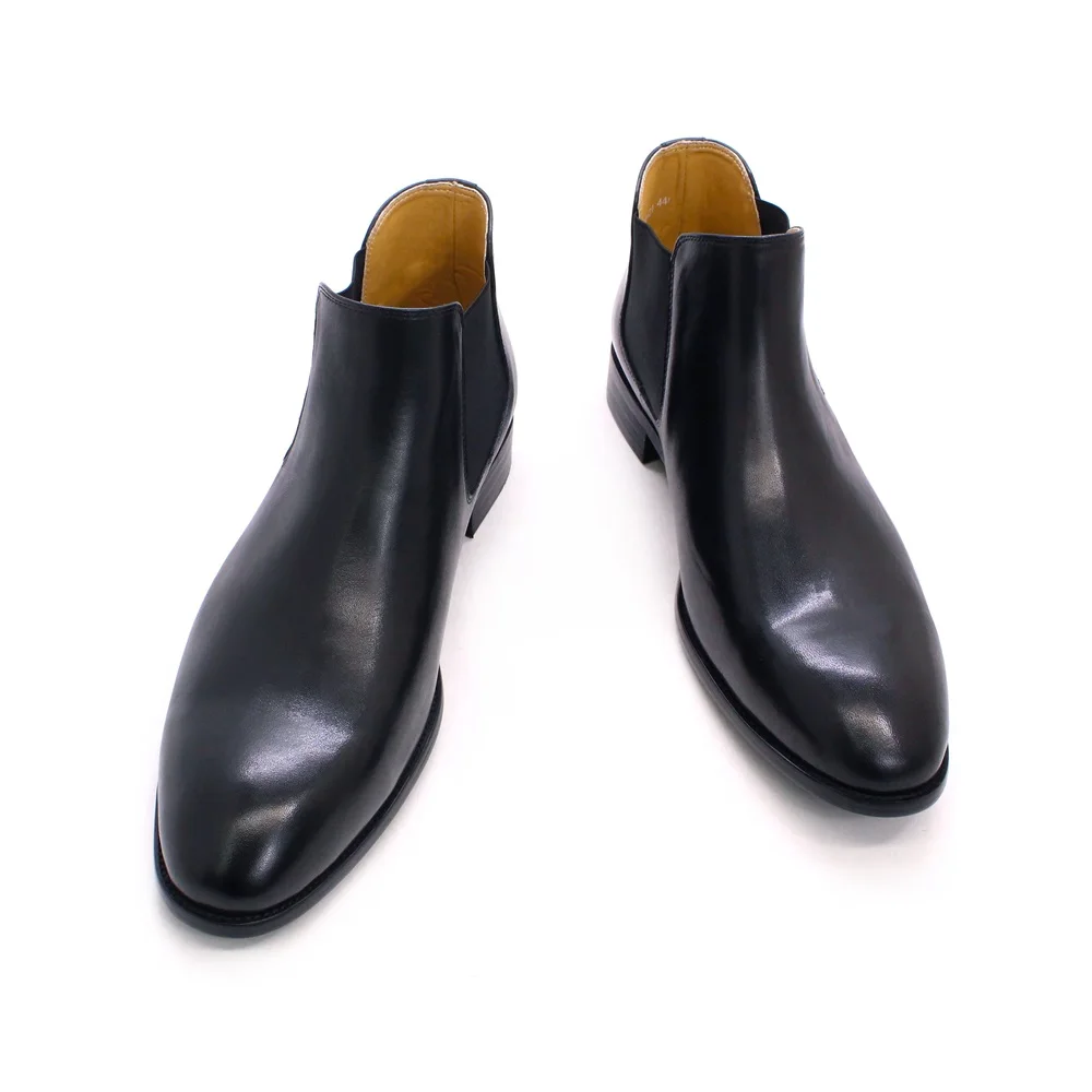 Ankle Boots Men Genuine Leather Shoes Casual Business Dress Shoes Men For Wedding Party Office Fashion Shoes