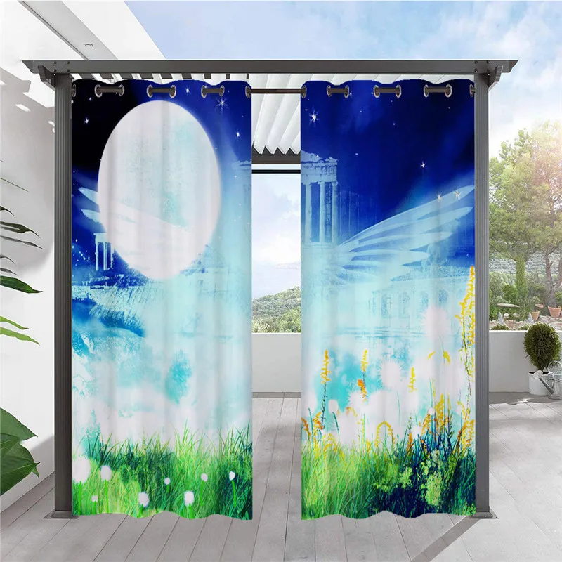 3D Digital Personalized Customized Curtain Outdoor Waterproof Shading To Map Customize Starry Sky Series Curtain Fabric