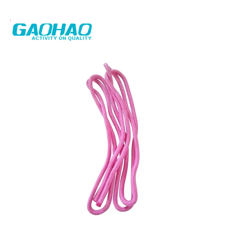 GAOHAO Pink Rhythmic Gymnastics Rope , Nylon 2.5-3m Gym Jump Ropes F.I.G. Approved