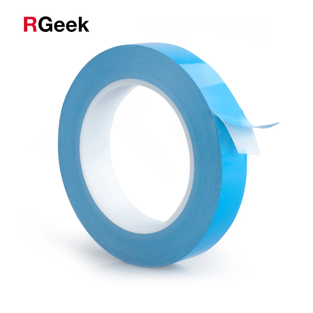 Двухсторонняя термопроводящая клейкая лента RGEEK, ширина 8 мм, 10 мм, 12 мм, 20 мм для чипов, печатных плат, светодиодных лент, радиаторов