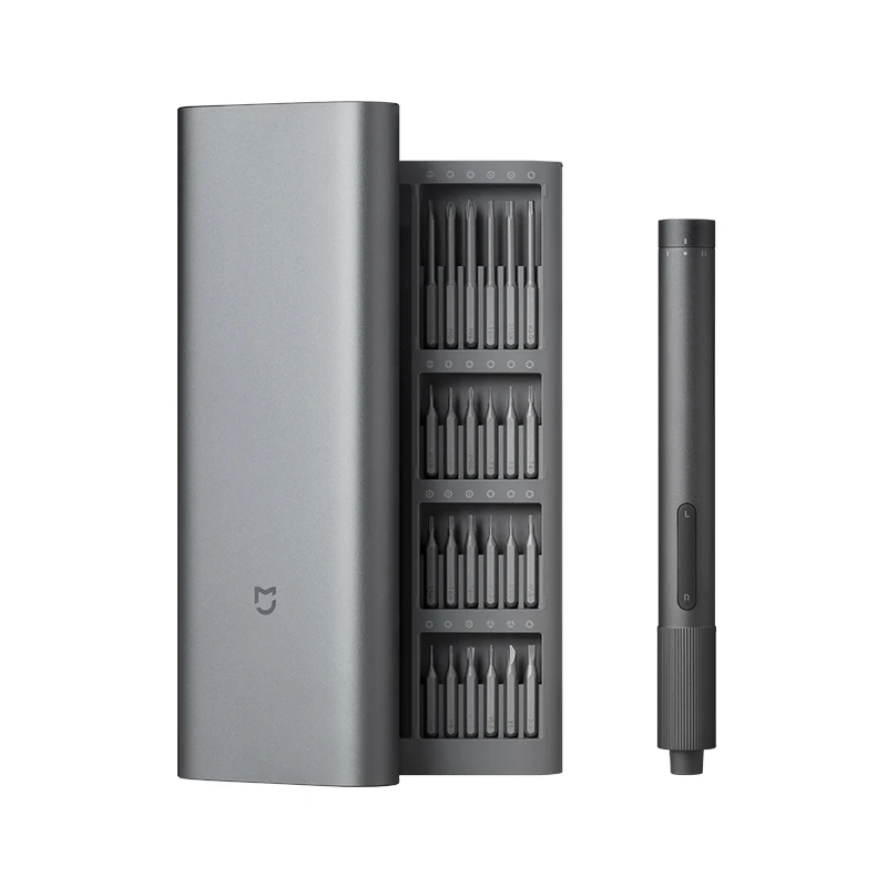 
New Xiaomi Mijia Electric Precision Screwdriver Kit 2 Gear Torque 24 S2 Bits Type-C Rechargeable Magnetic Aluminum Case 