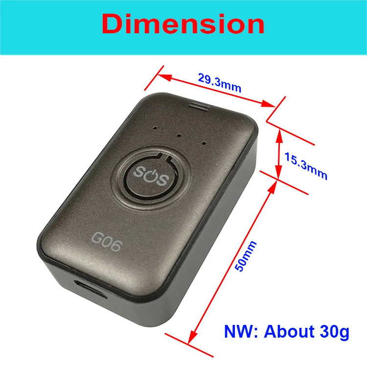 G06 Mini GPS GSM Tracker SOS Two Way Phone Talking  Anti-Lost Locator for Kids Elderly Personal