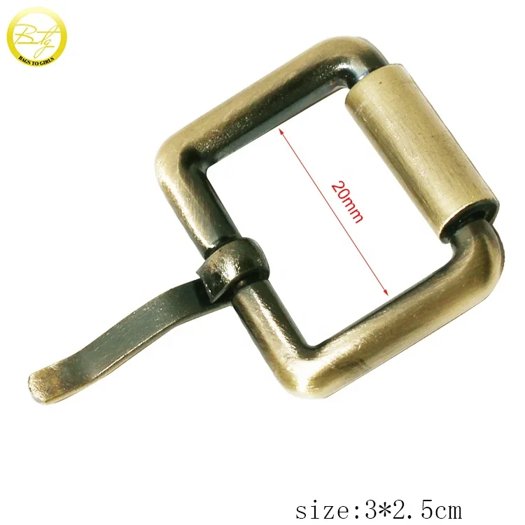 Высококачественные классические сумки с пряжкой, оптовая продажа, античные латунные роликовые ремни с пряжкой для рюкзака