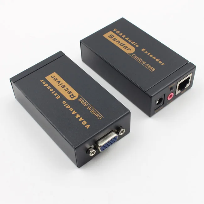 1080P VGA удлинитель SVGA видео аудио адаптер через CAT5e/6 кабель 100 м