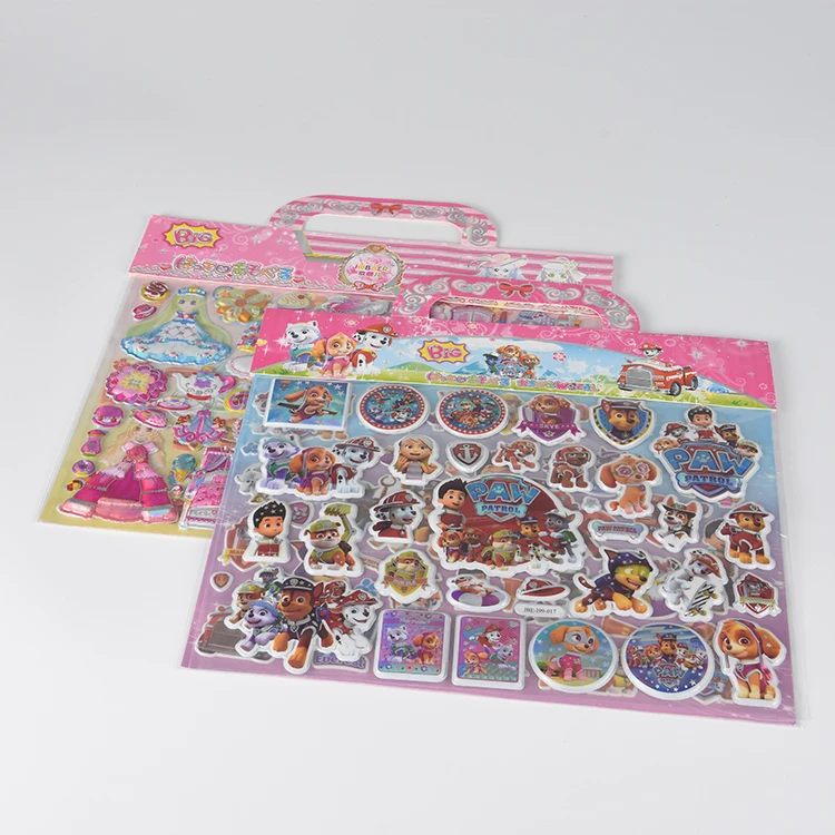 Wholesale custom 3D size cute girl princess skirt plastic stickers decoration puffy bubble stickers