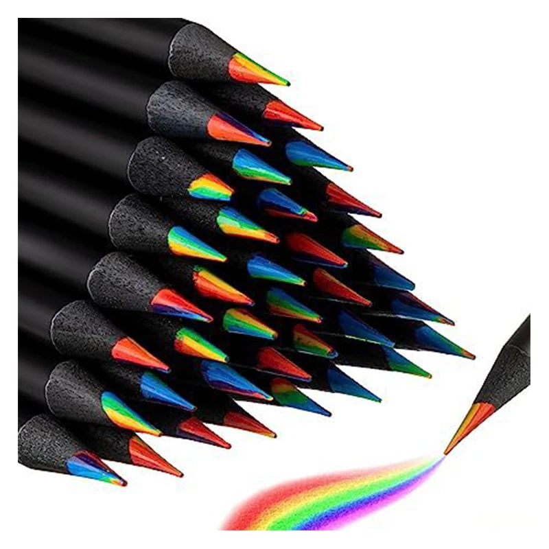 New Listing 12 Pieces Rainbow Pencils, Jumbo Colored Pencils for Christmas Gifts Stocking Stuffers, Pre-sharpened