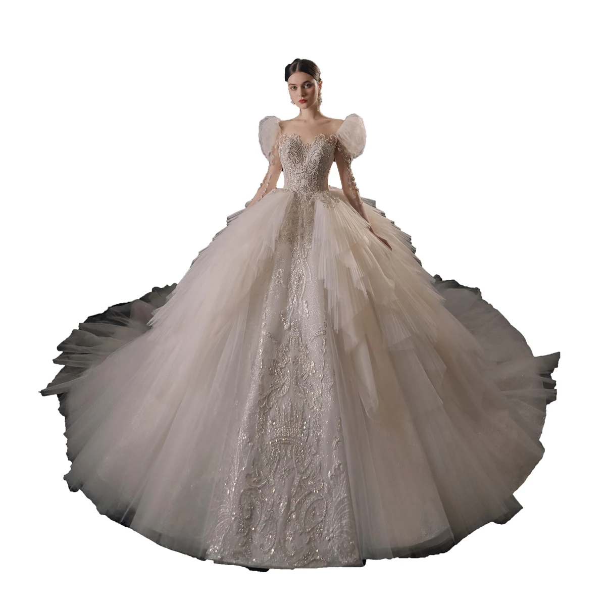 Custom Made Ball Gown Wedding Dresses Suzhou Direct Manufacturer of High Quality Luxury Wedding Dresses Civil Long Tail
