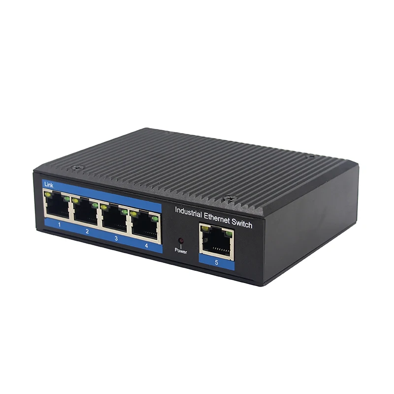AS-ES5PG Industrial Ethernet Switch 5 ports Gigabit PoE Network Switch DC power supply Redundancy Power DIN rail Ethernet Switch