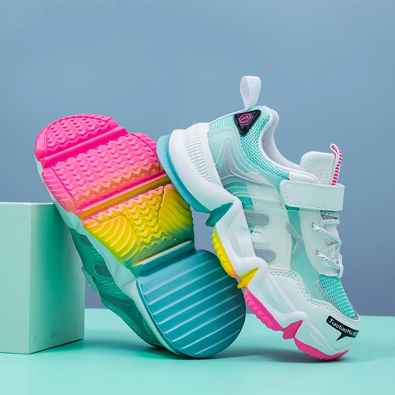 
China manufacturer fashion kids sport children casual girl shoes kids chunky shoes running shoes 