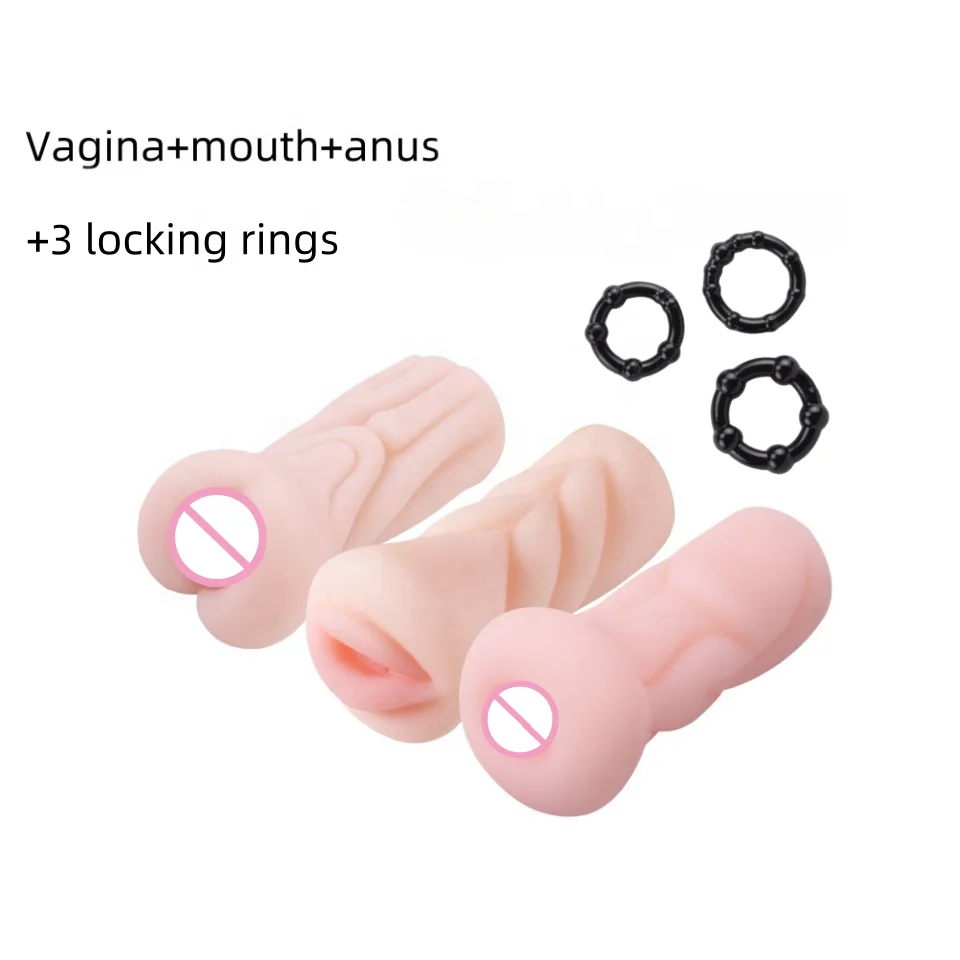 pocket pussy masturbator sex toy male masturbators sex pack of 3 pocket pussies sex toys for men
