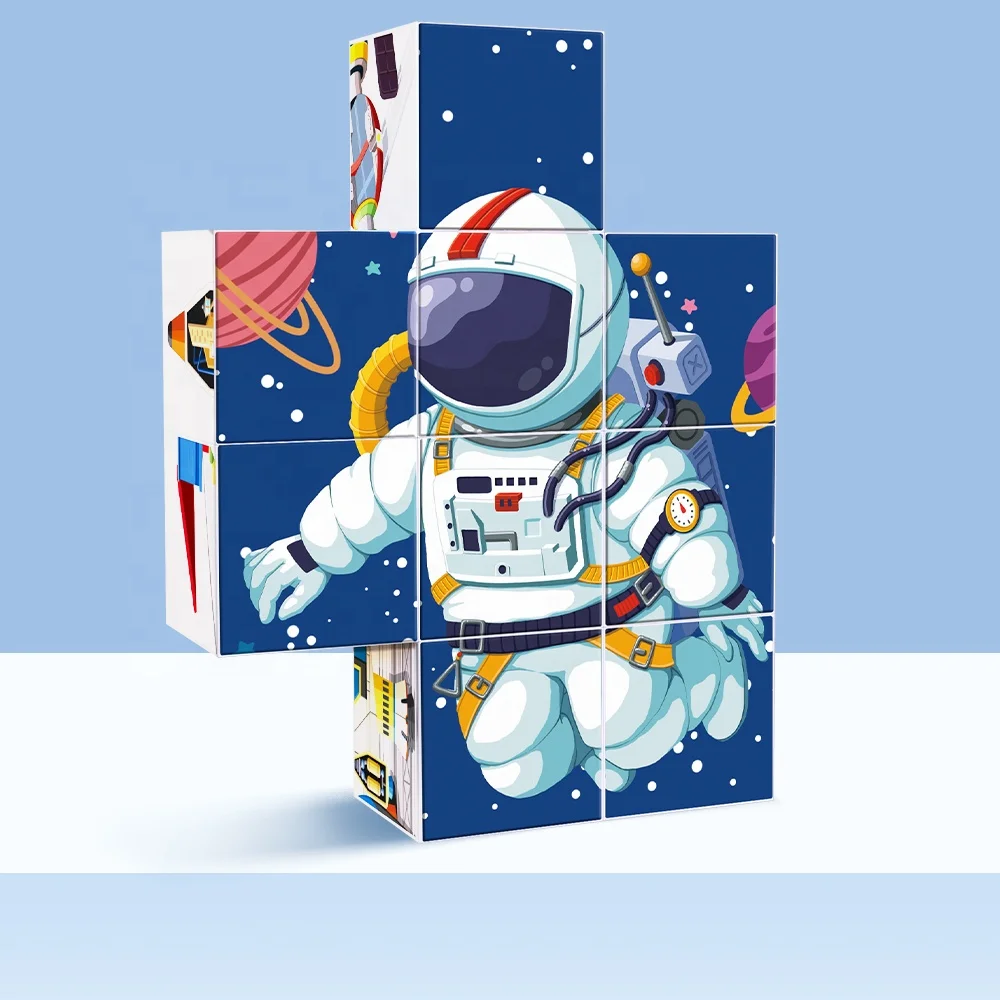KEBO 69PCS Space Exploration Magnetic Sticker Construction Kit Magic Cubes Toy for Kids