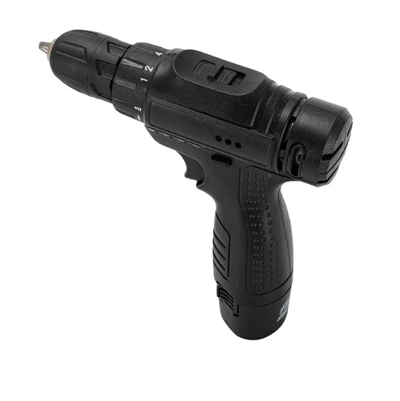 Power Drill 12V Electric Battery And Charger Handheld Single Speed Cordless Drill