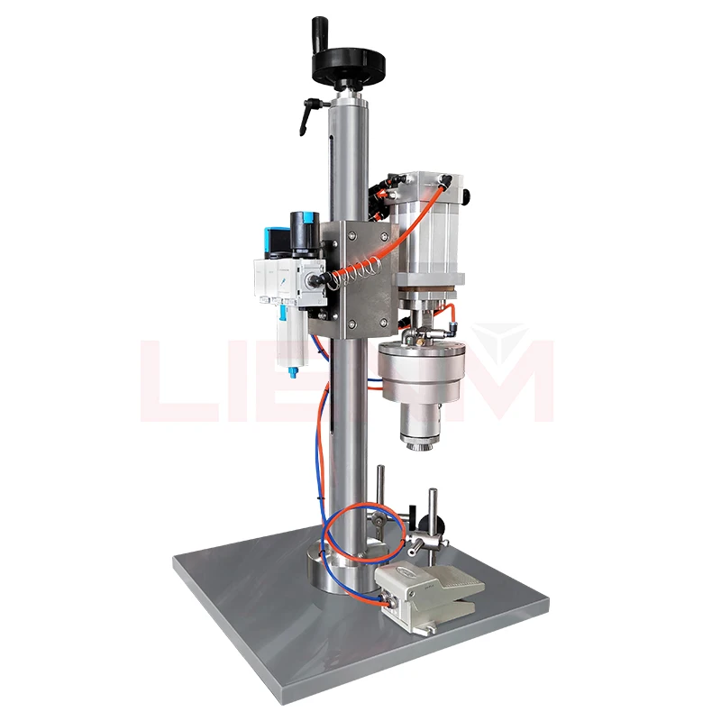 Semi-automatic perfume glass bottle crimping machine beer bottle cosmetic product bottle capping crimper machine equipment
