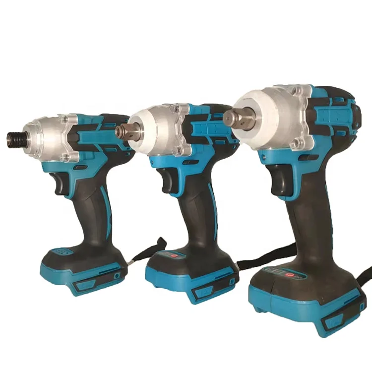 Cordless Impact Wrench Kit Brushless Drill 1/2 Quick Chuck Torque Fast Charger Battery electric Impact Kit Accessories