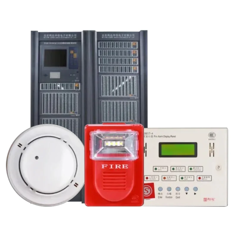 Complete fire alarm system with control panel  fire alarm system with addressable smoke detector 1/2 loop