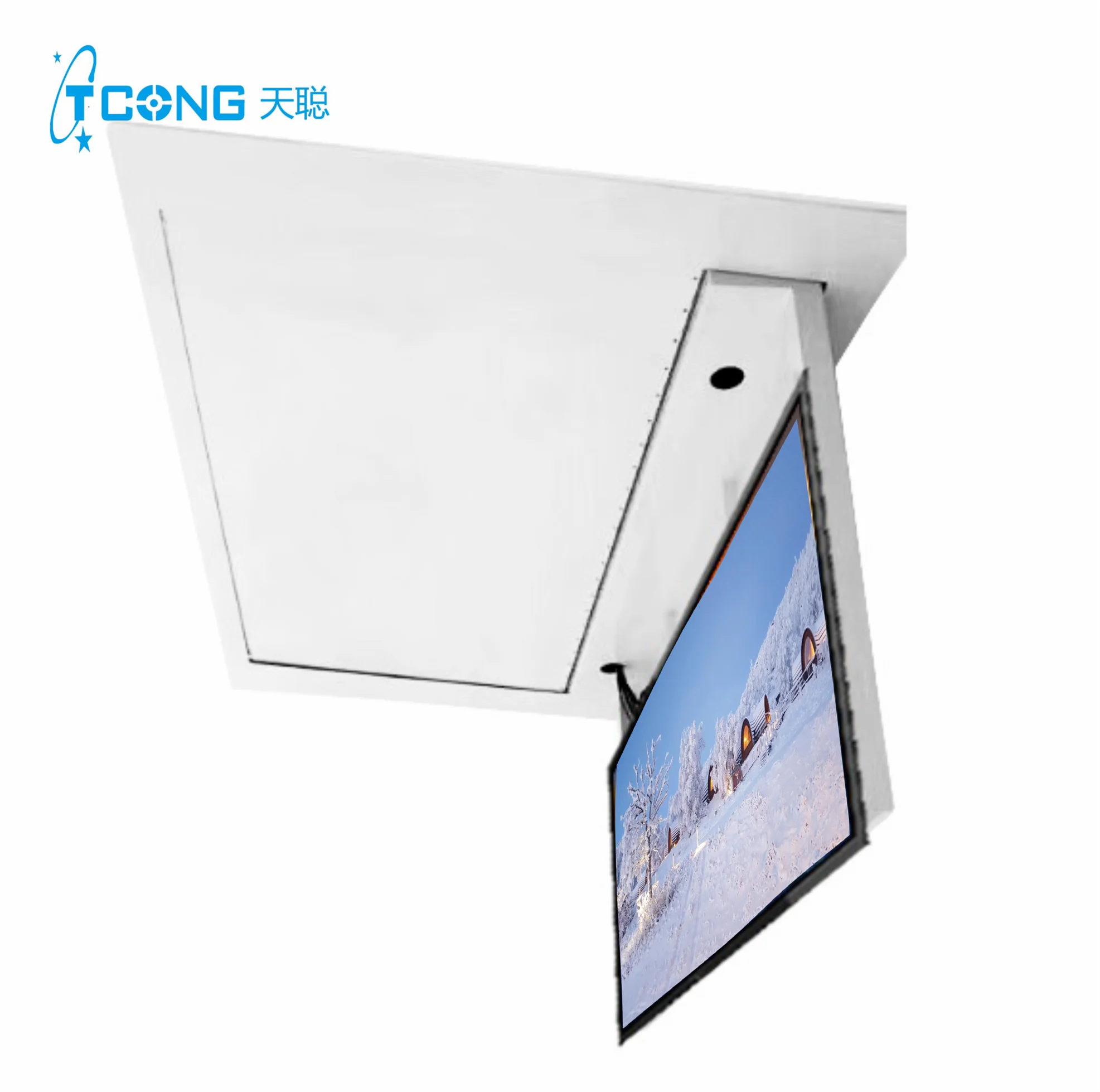 Factory Wholesale Hidden Ceiling TV Mount Bracket Automatic Flip Down TV Ceiling Lift with Remote Control Under Bed TV Lift